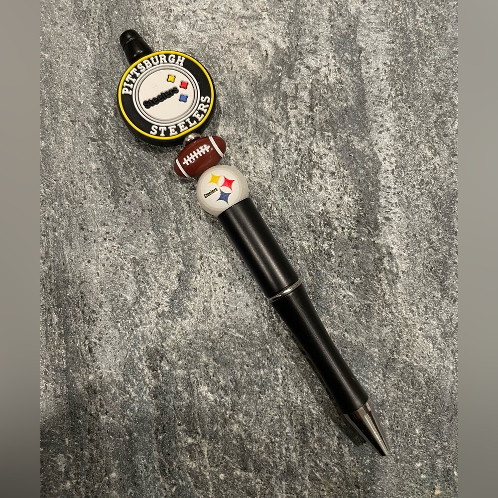 Handmade Beadable Pittsburgh Steelers Pen